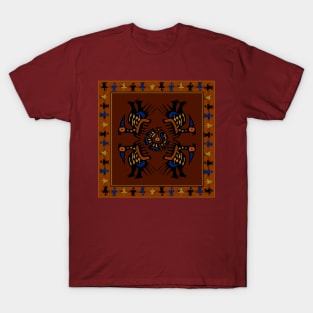 Peruvian Inca Pajaros - Rust Navy T-Shirt